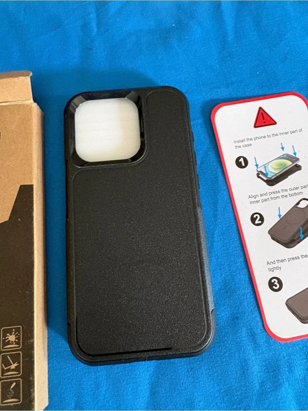 iPhone 15 Pro Protective Phone Case - Black